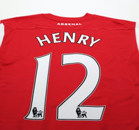 2011/12 HENRY #12 Arsenal Vintage Nike Home Football Shirt (M)