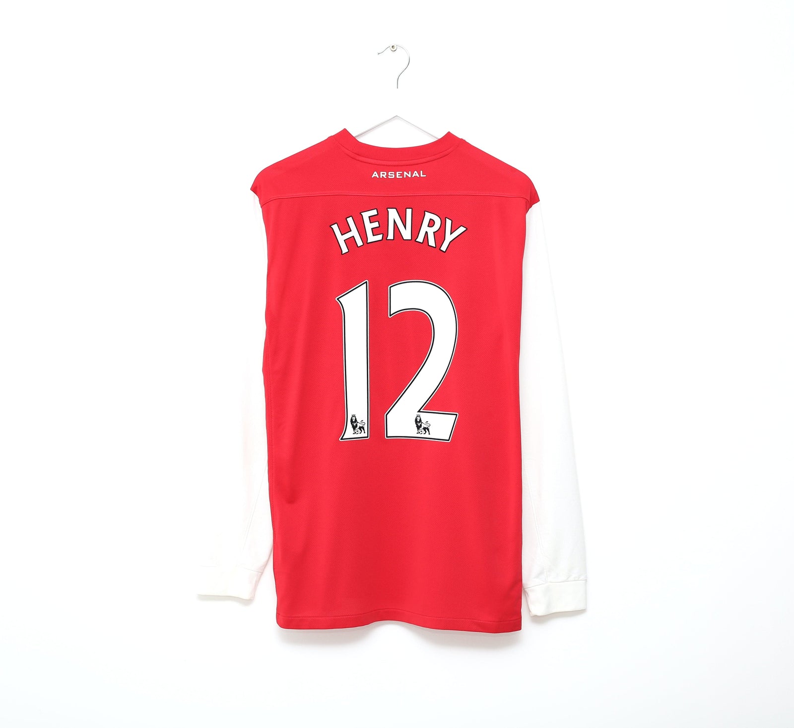 2011/12 HENRY #12 Arsenal Vintage Nike Home LS Football Shirt Jersey (L)
