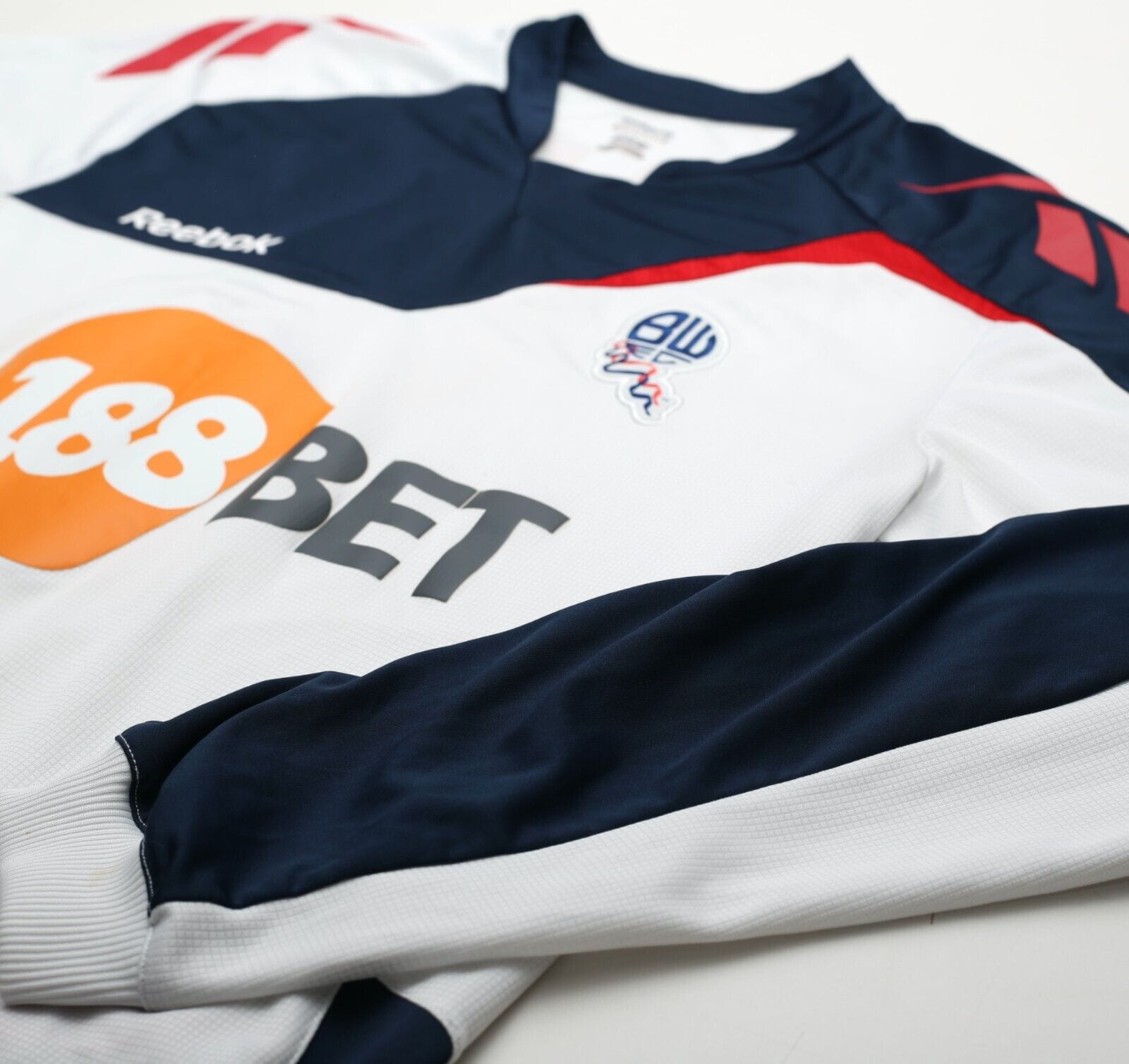 2011/12 HOLDEN #8 Bolton Wanderers Vintage Reebok L/S Home Football Shirt (M)