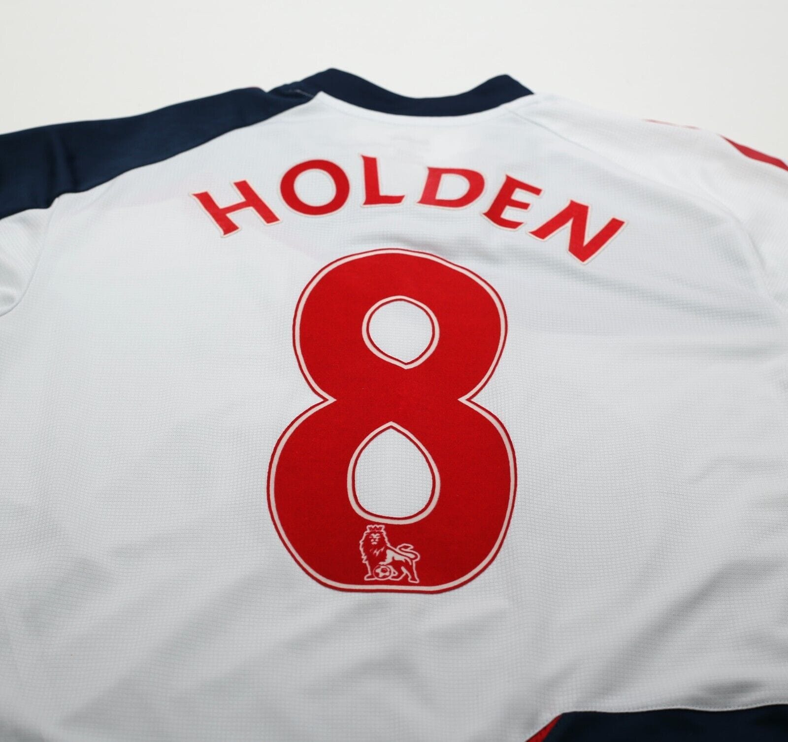 2011/12 HOLDEN #8 Bolton Wanderers Vintage Reebok L/S Home Football Shirt (M)