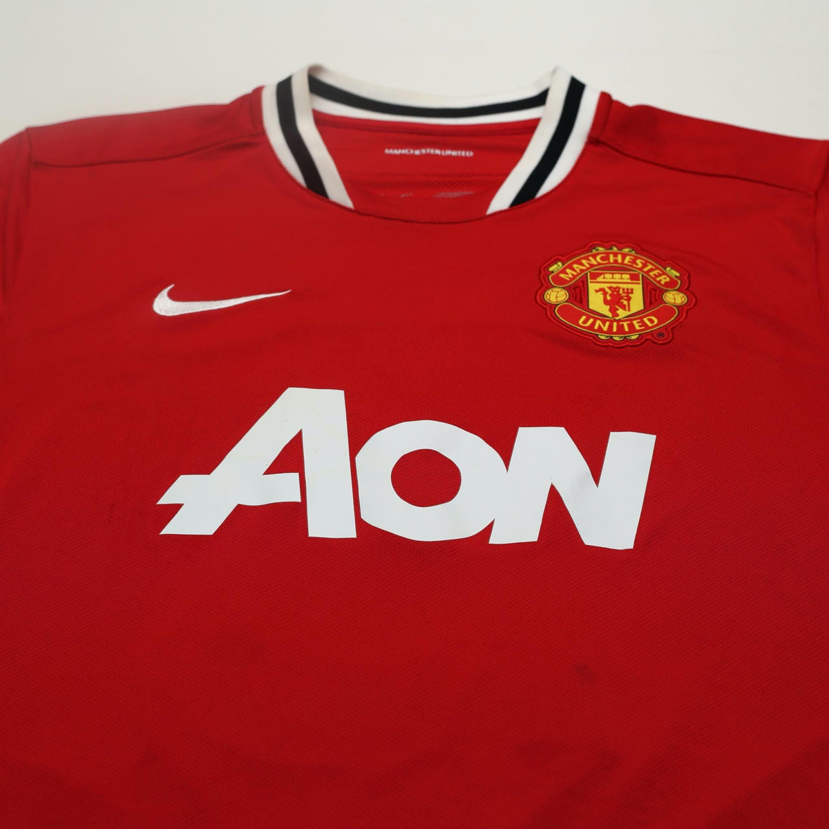 2011/12 J. S. Park #13 Manchester United Vintage Nike Home Football Shirt (L)