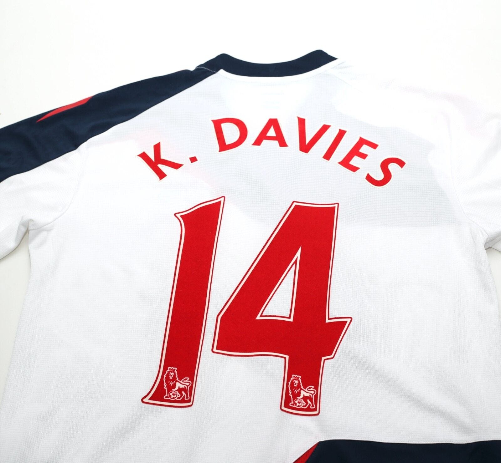 2011/12 K. DAVIES #14 Bolton Wanderers Vintage Reebok Home Football Shirt (M)