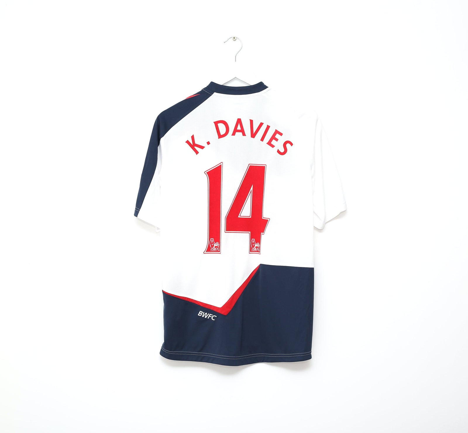 2011/12 K. DAVIES #14 Bolton Wanderers Vintage Reebok Home Football Shirt (M)