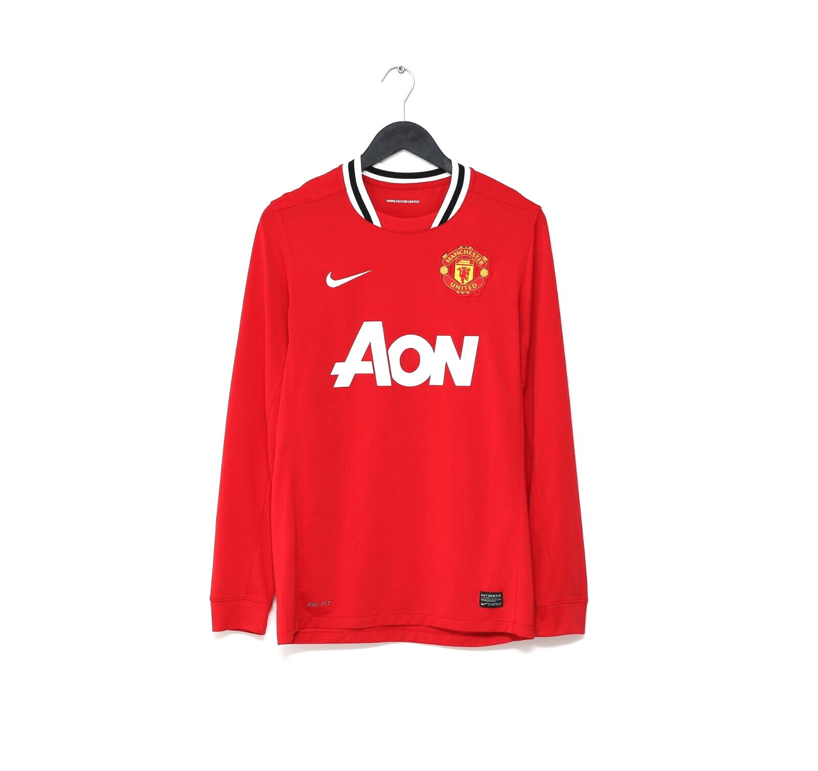 2011/12 ROONEY #10 Manchester United Vintage Nike L/S Home Football Shirt (S)