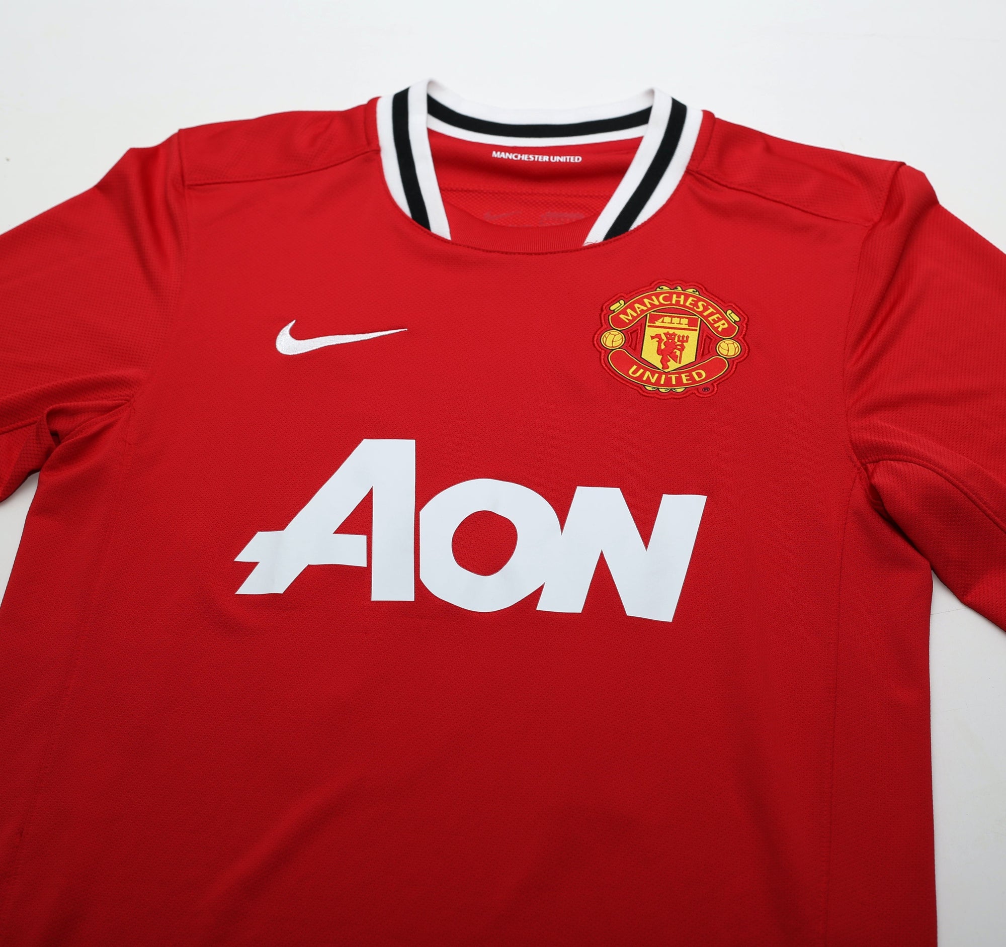 2011/12 ROONEY #10 Manchester United Vintage Nike L/S Home Football Shirt (S)