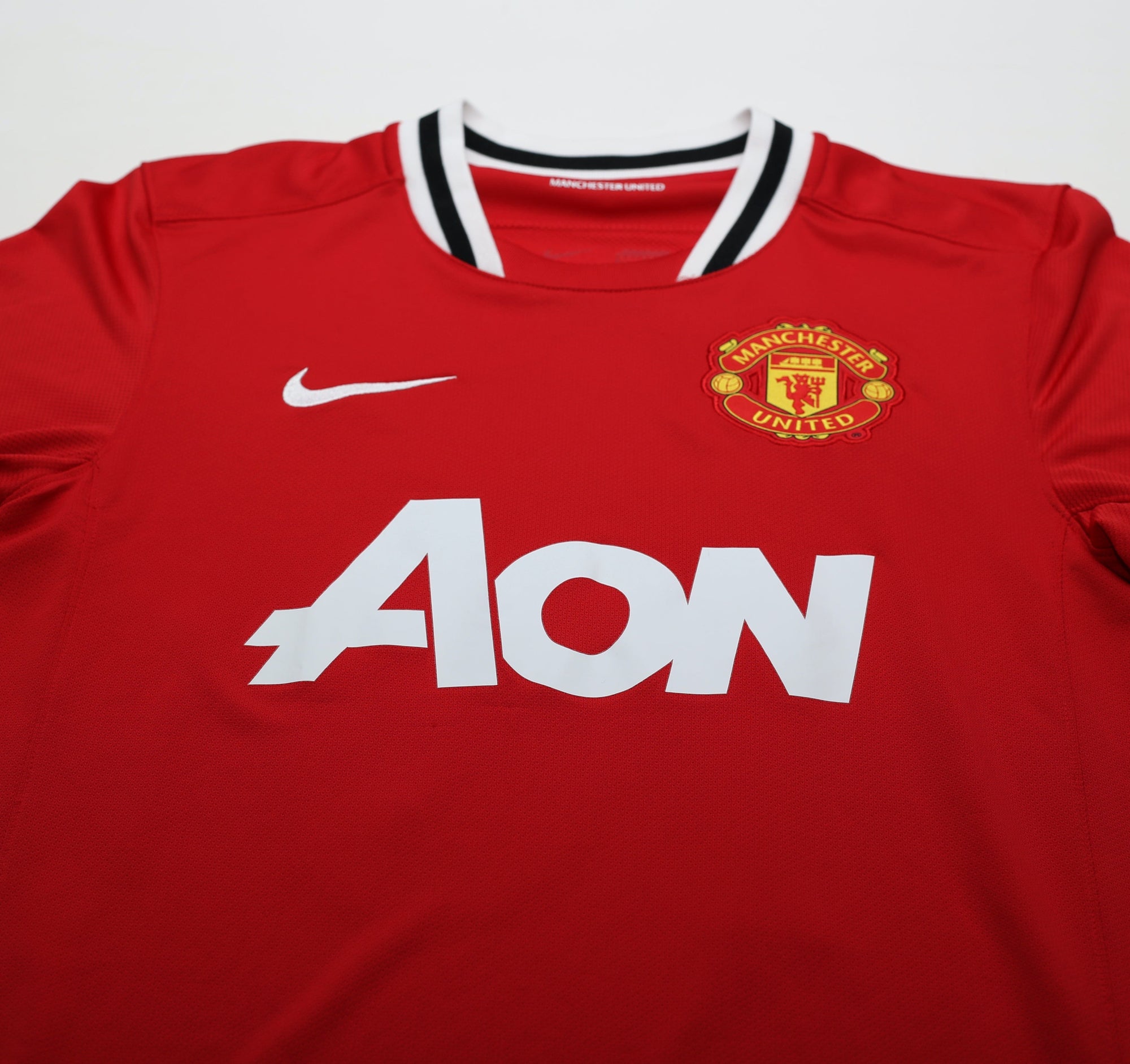 2011/12 ROONEY #10 Manchester United Vintage Nike L/S Home Football Shirt (S)