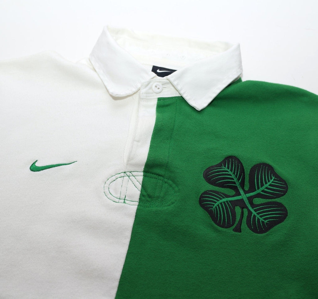 2012/13 CELTIC Vintage Nike Rugby Style Long Sleeve Football Shirt (M)