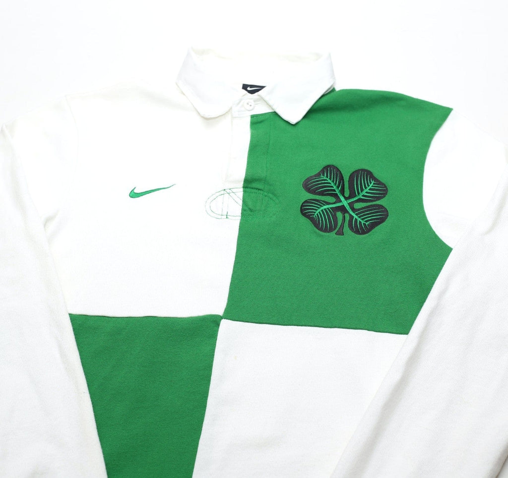 2012/13 CELTIC Vintage Nike Rugby Style Long Sleeve Football Shirt (M)