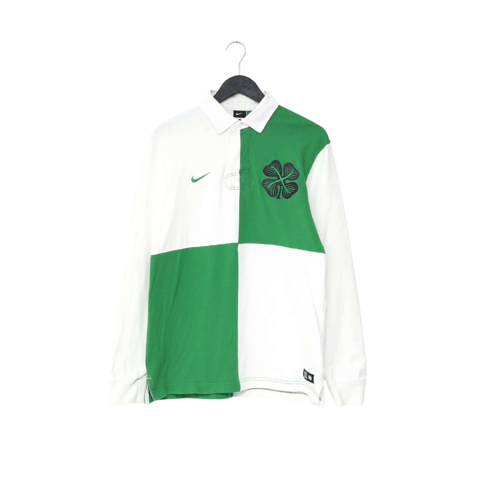 2012/13 CELTIC Vintage Nike Rugby Style Long Sleeve Football Shirt (M)