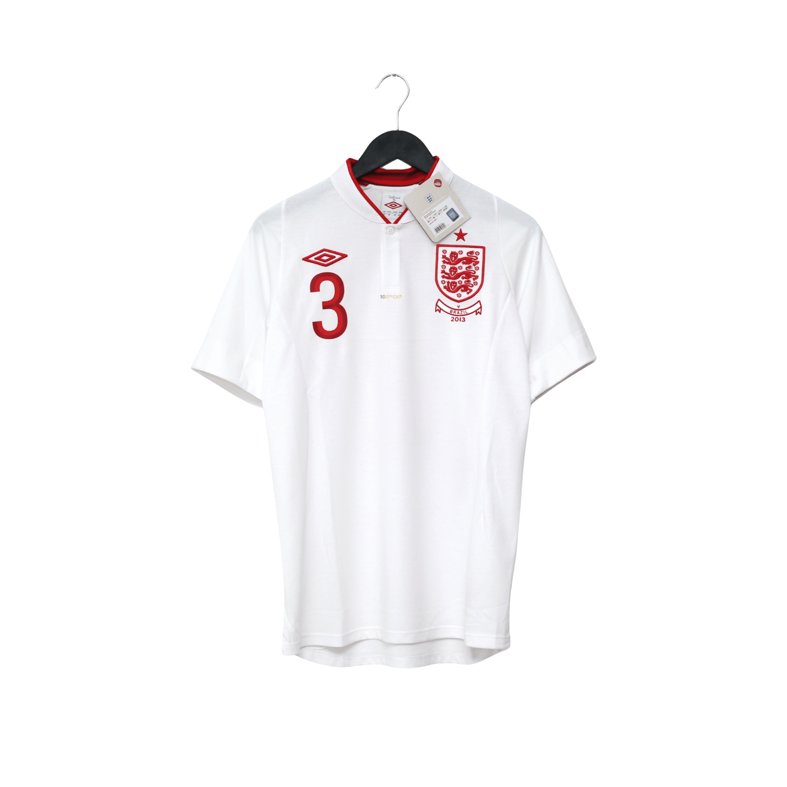 2012/13 Cole #3 England Vintage Umbro Home Football Shirt (38) 100th Cap BNWT