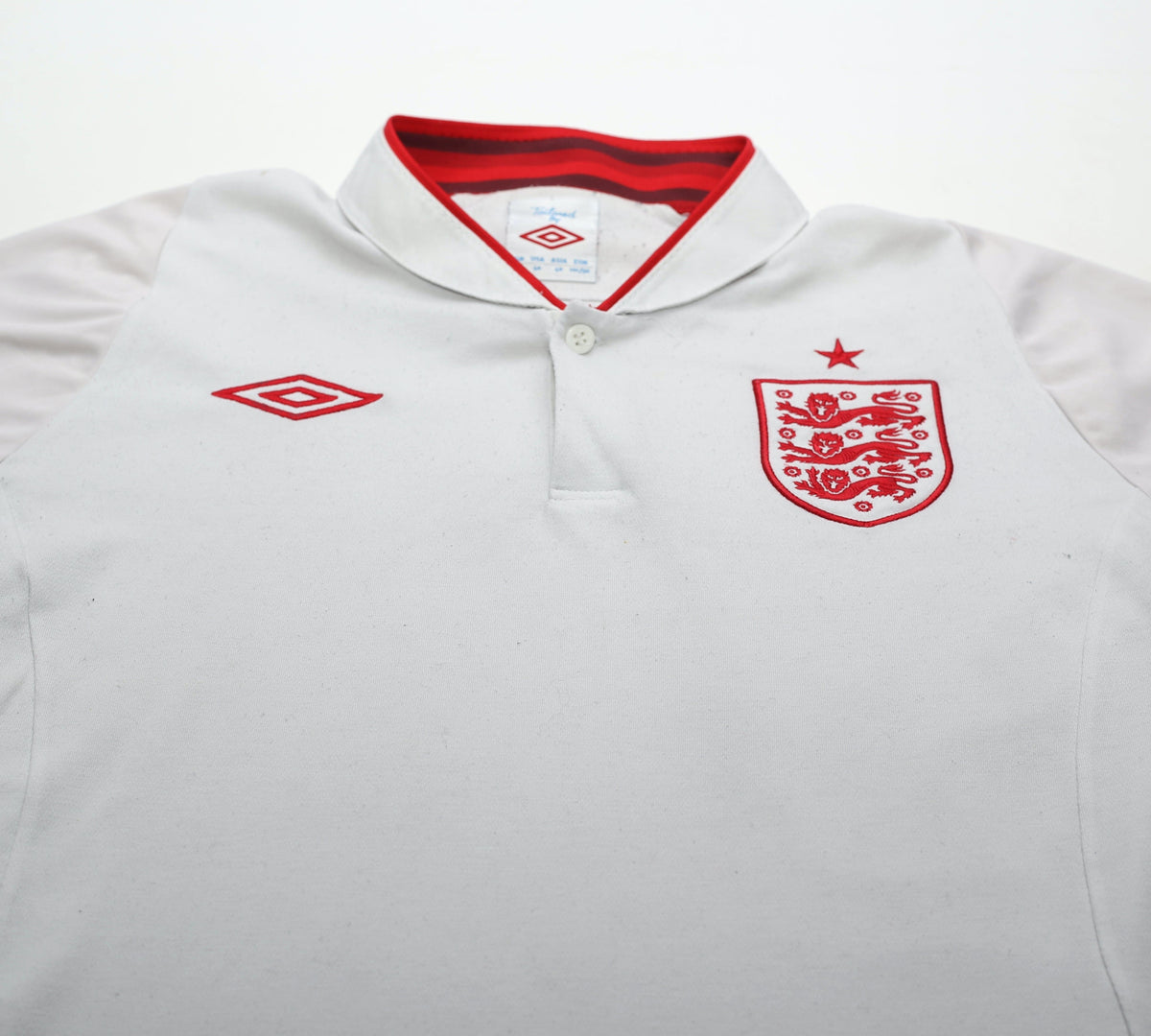 2012/13 ENGLAND Vintage Umbro Home Football Shirt (M) Euro 2012