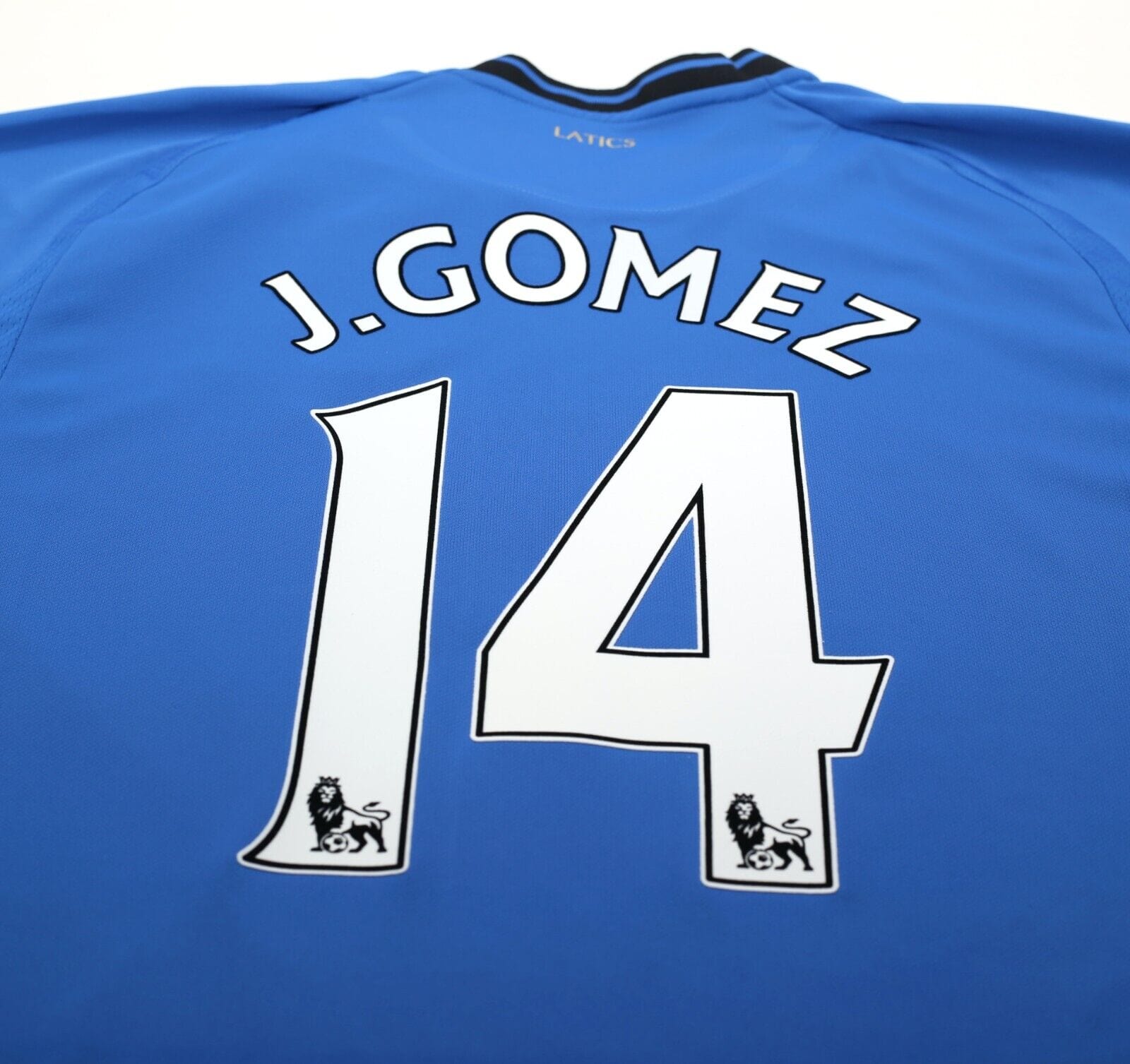 2012/13 J. GOMEZ #14 Wigan Athletic Vintage Home Long Sleeve Football Shirt L/XL