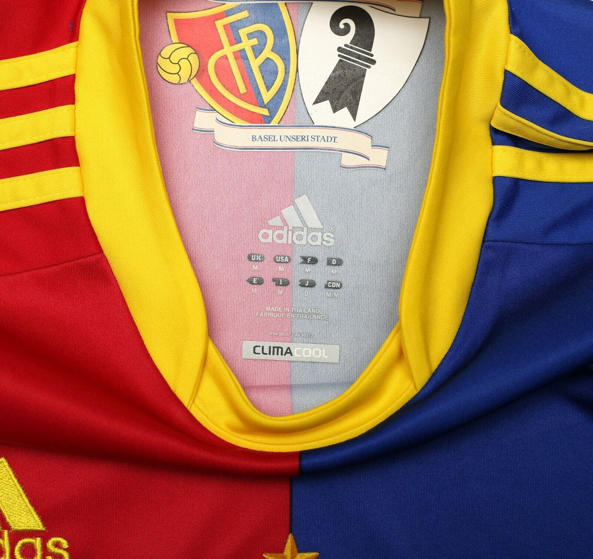 2012/13 M. SALAH #22 FC Basel Vintage adidas Home Football Shirt Jersey (M)