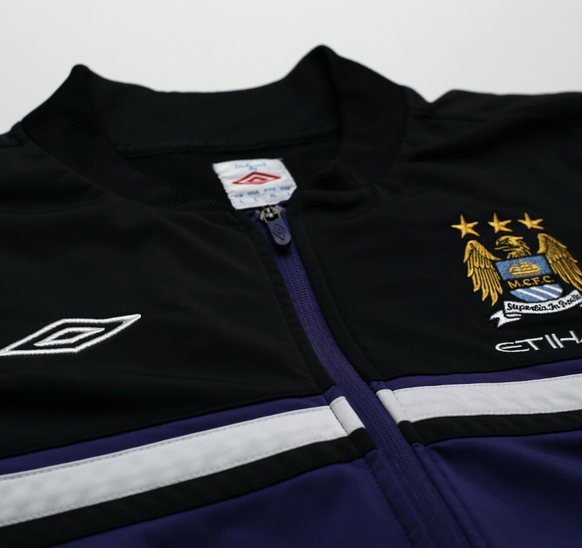 2012/13 MANCHESTER CITY Vintage Umbro Football Track Top Jacket (M/L)