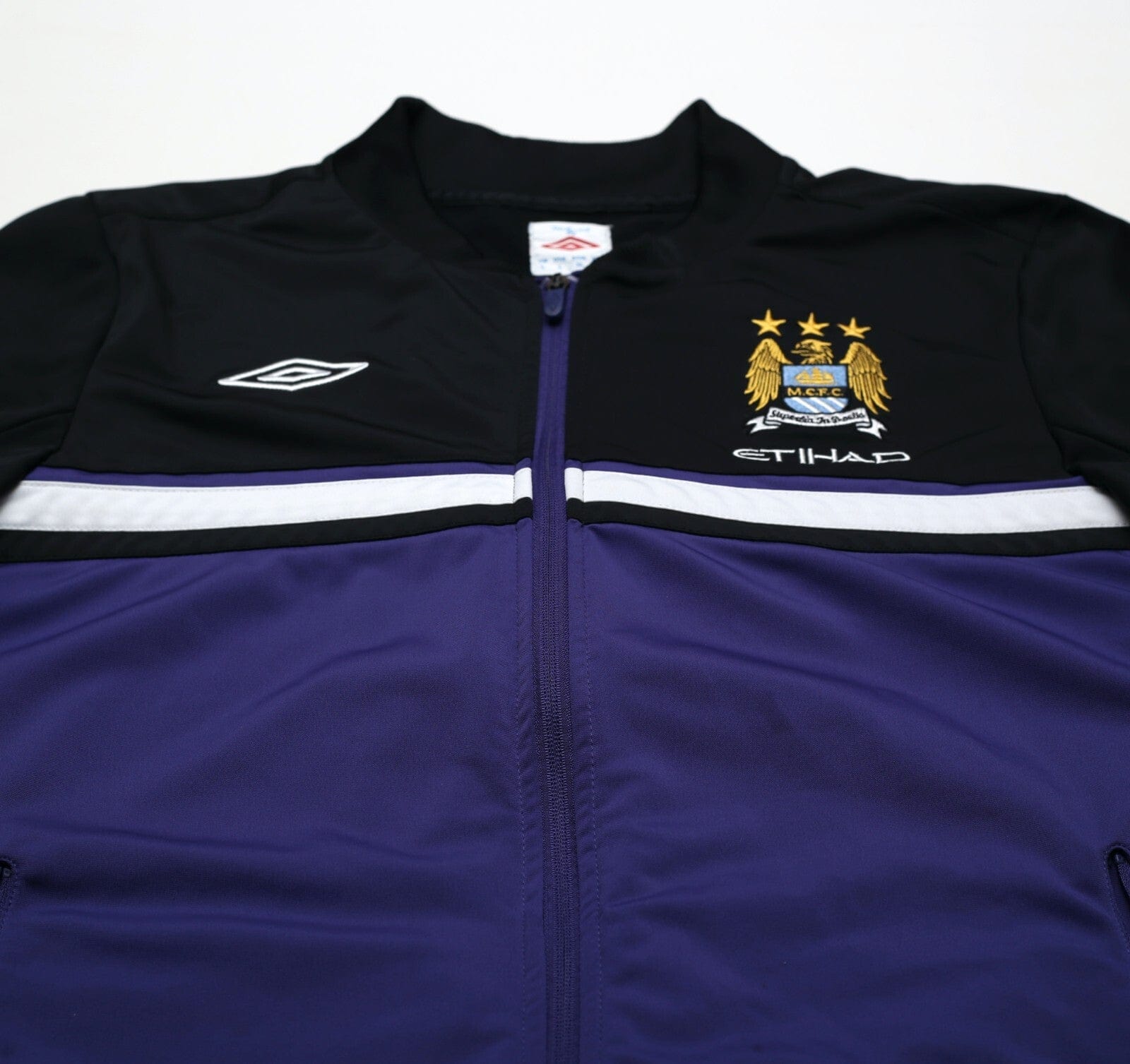 2012/13 MANCHESTER CITY Vintage Umbro Football Track Top Jacket (M/L)