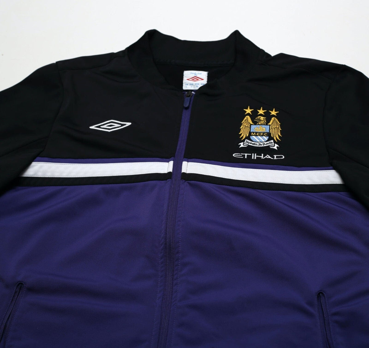 2012/13 MANCHESTER CITY Vintage Umbro Football Track Top Jacket (M/L)