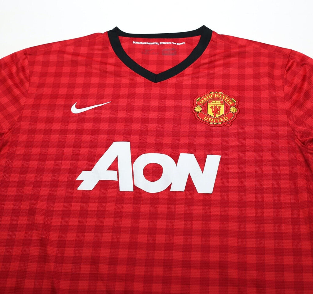 2012/13 SCHOLES #22 Manchester United Vintage Nike Home Football Shirt (XL)