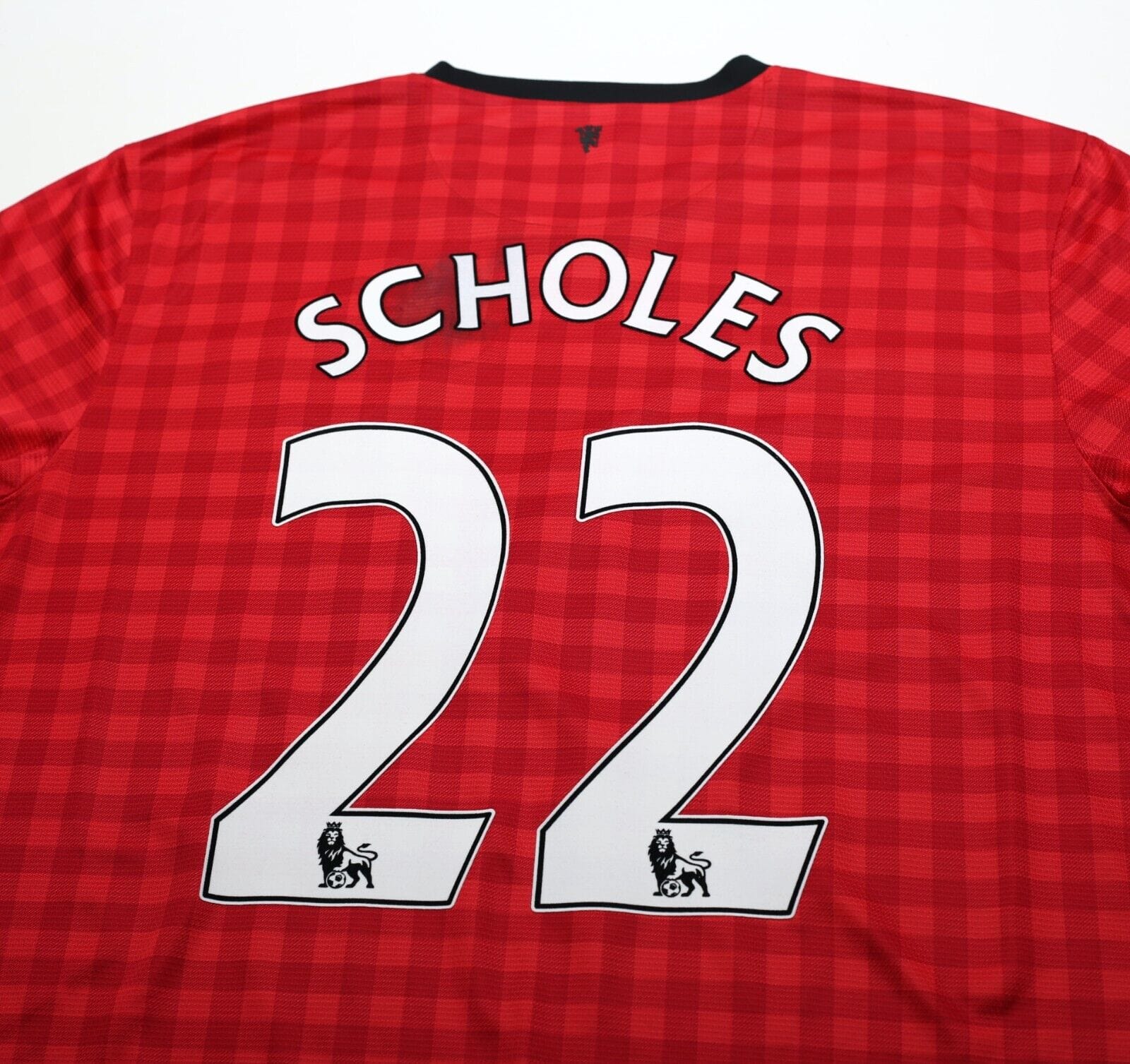 2012/13 SCHOLES #22 Manchester United Vintage Nike Home Football Shirt (XL)