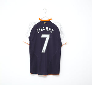 2012/13 SUAREZ #7 Liverpool Vintage adidas Away Football Shirt Jersey (M/L)