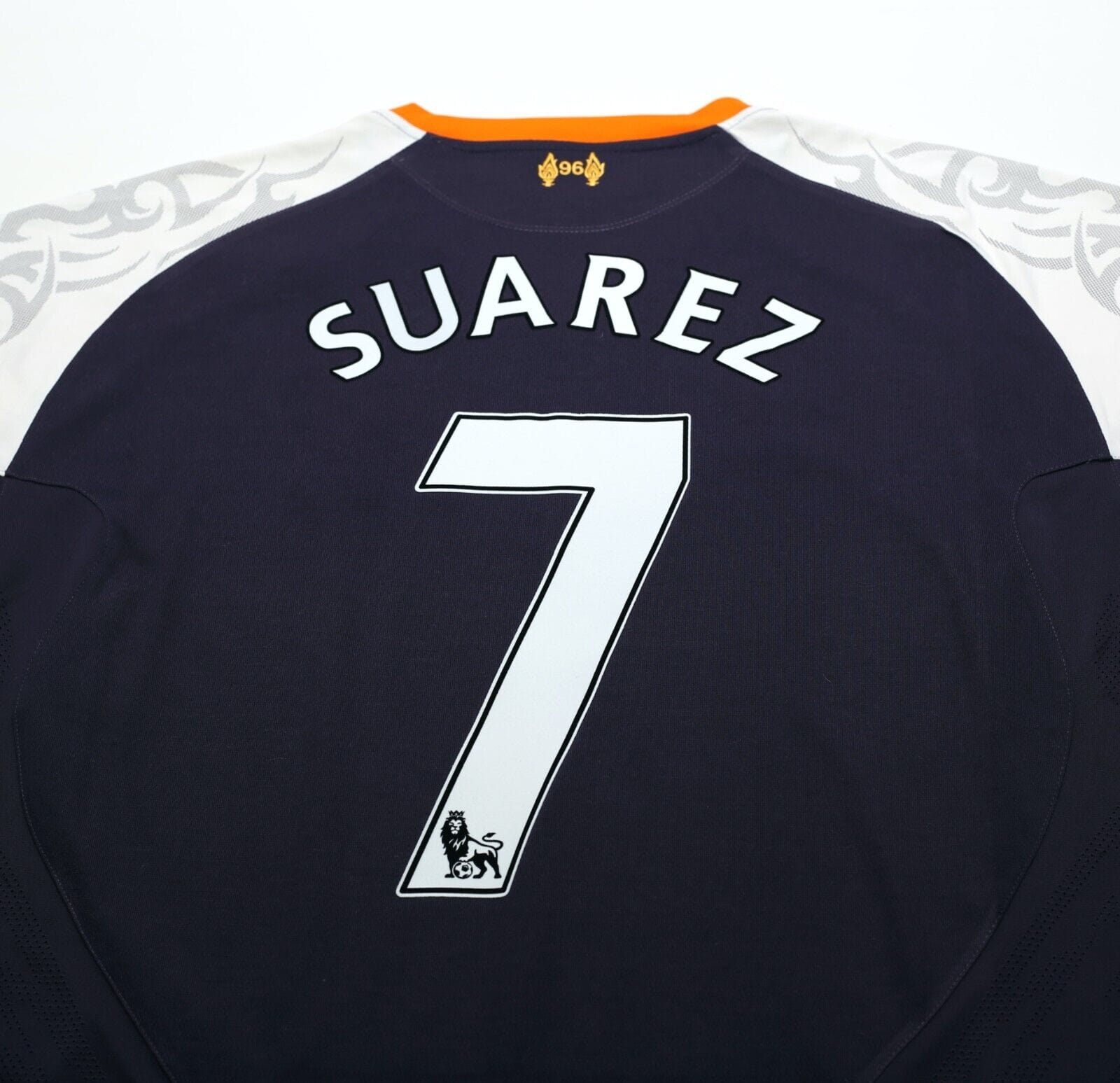 2012/13 SUAREZ #7 Liverpool Vintage Warrior Away Football Shirt Jersey (XL)