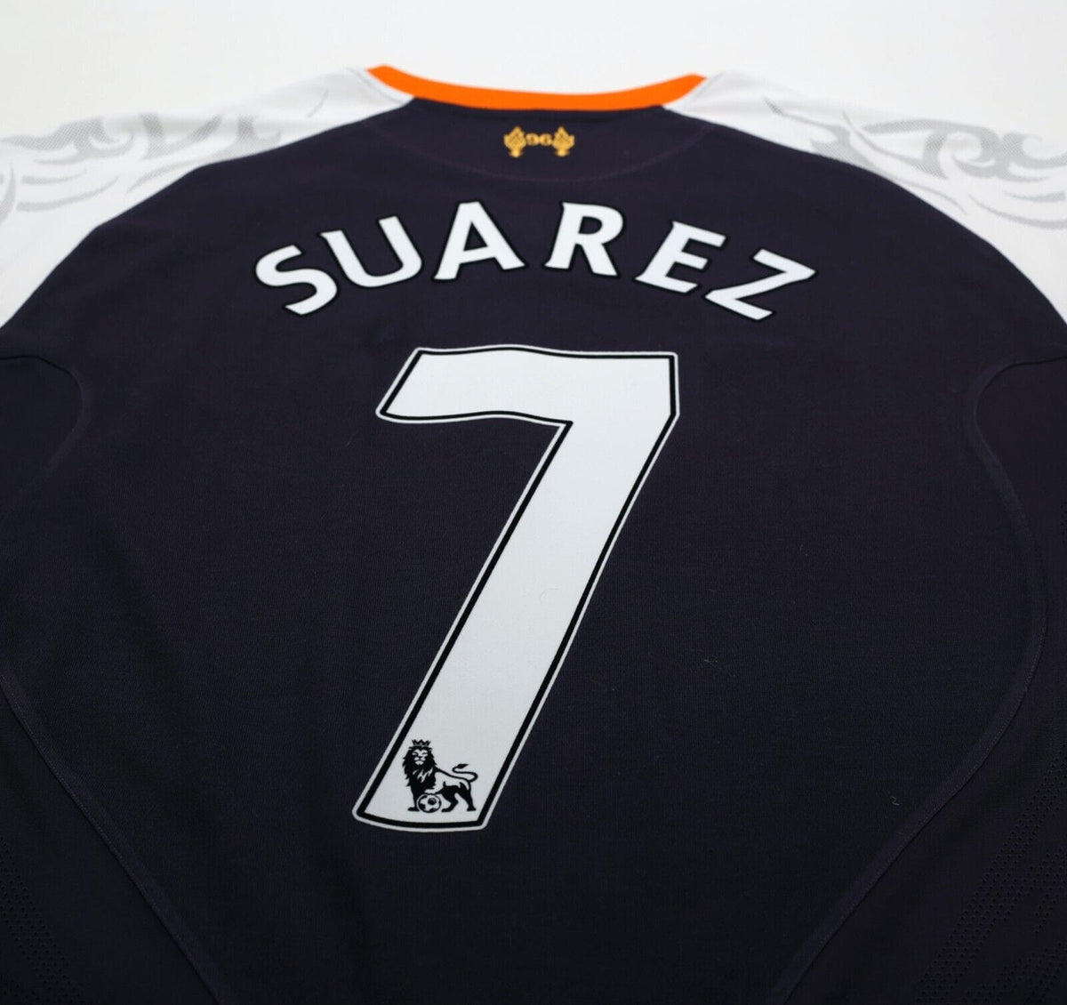 2012/13 SUAREZ #7 Liverpool Vintage Warrior Away Football Shirt (M)