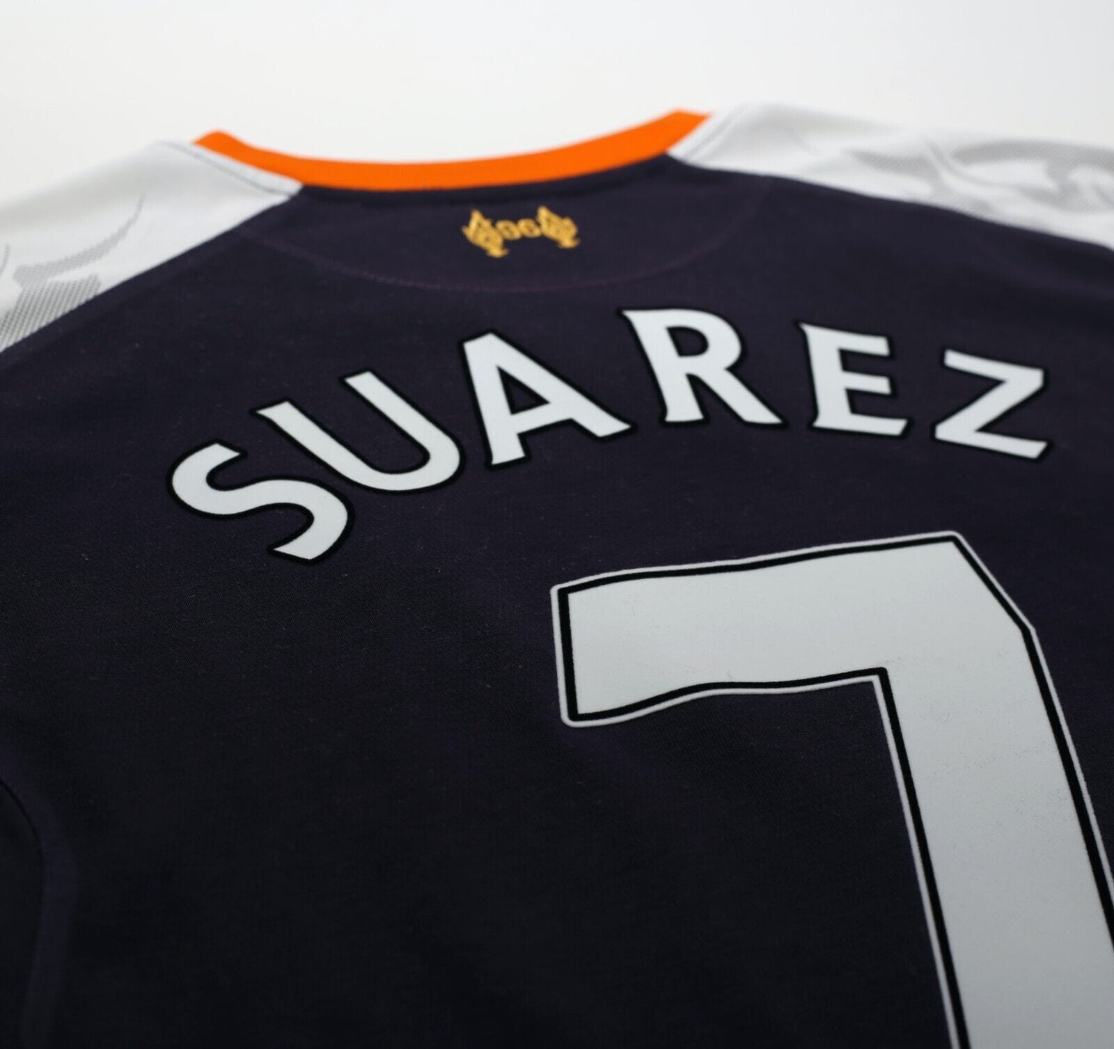 2012/13 SUAREZ #7 Liverpool Vintage Warrior Away Football Shirt (M)