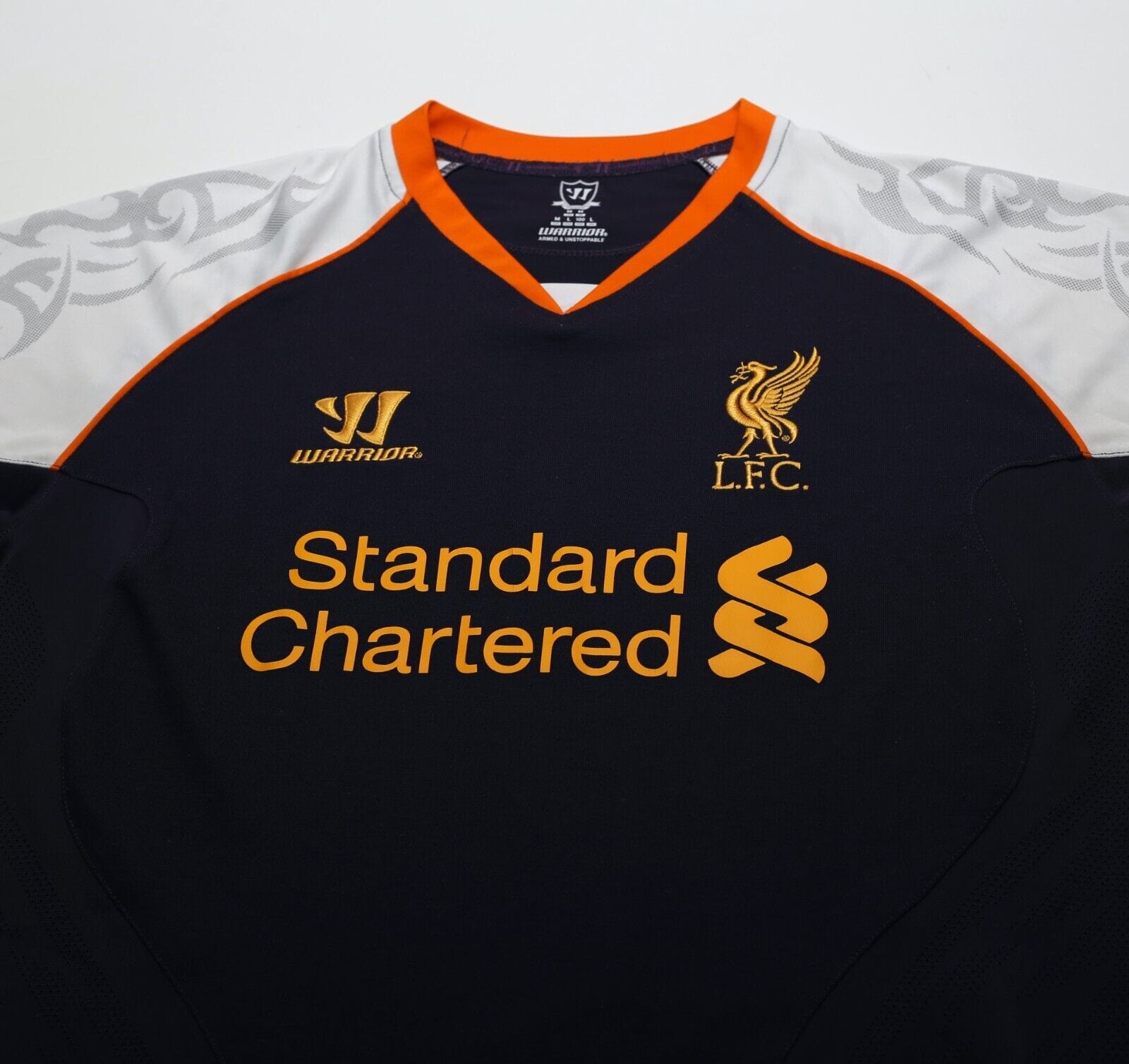 2012/13 SUAREZ #7 Liverpool Vintage Warrior Away Football Shirt (M)