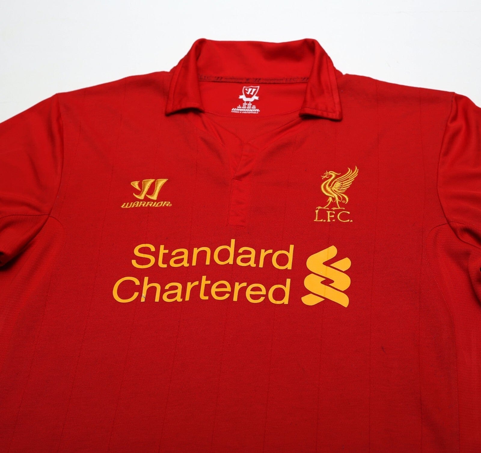 2012/13 SUAREZ #7 Liverpool Vintage Warrior Home Football Shirt (L)