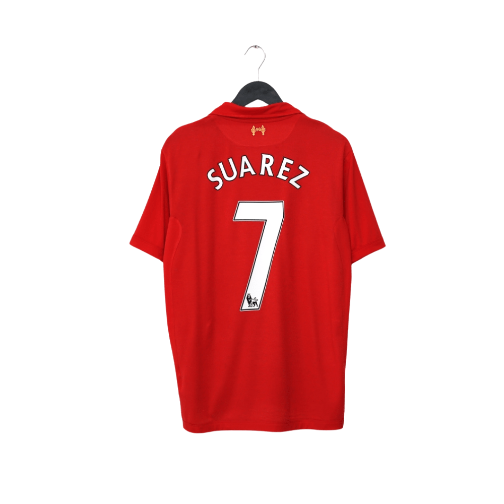 2012/13 SUAREZ #7 Liverpool Vintage Warrior Home Football Shirt (L)