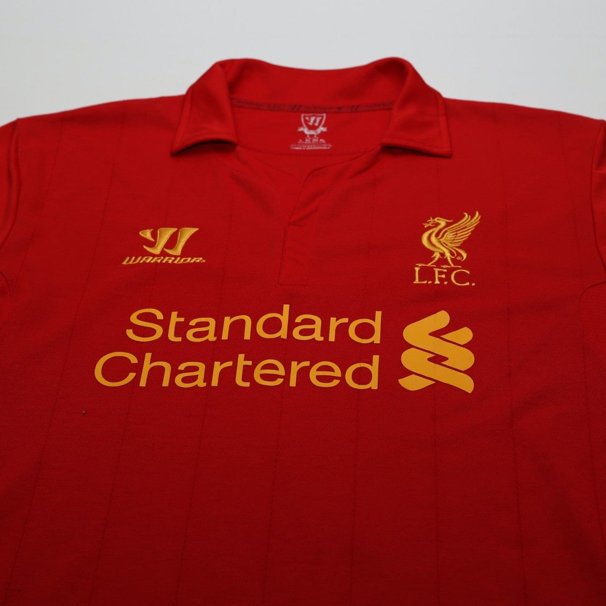 2012/13 Suarez #7 Liverpool Vintage Warrior Home Football Shirt (L)
