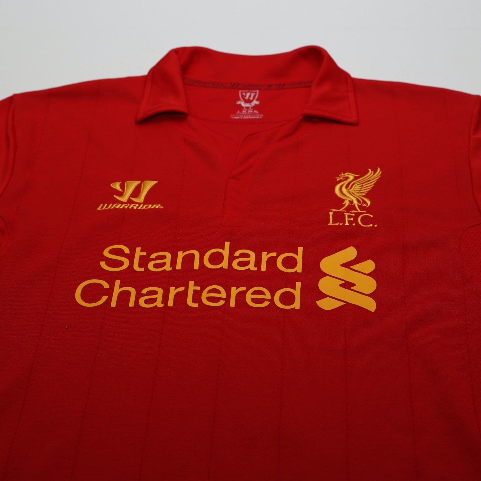 2012/13 Suarez #7 Liverpool Vintage Warrior Home Football Shirt (L)