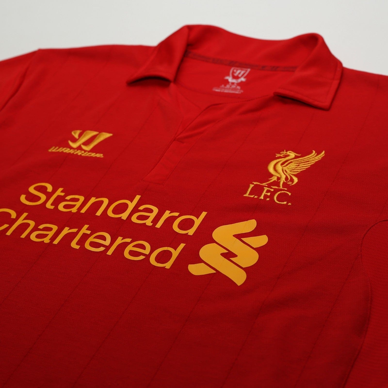 2012/13 Suarez #7 Liverpool Vintage Warrior Home Football Shirt (L)