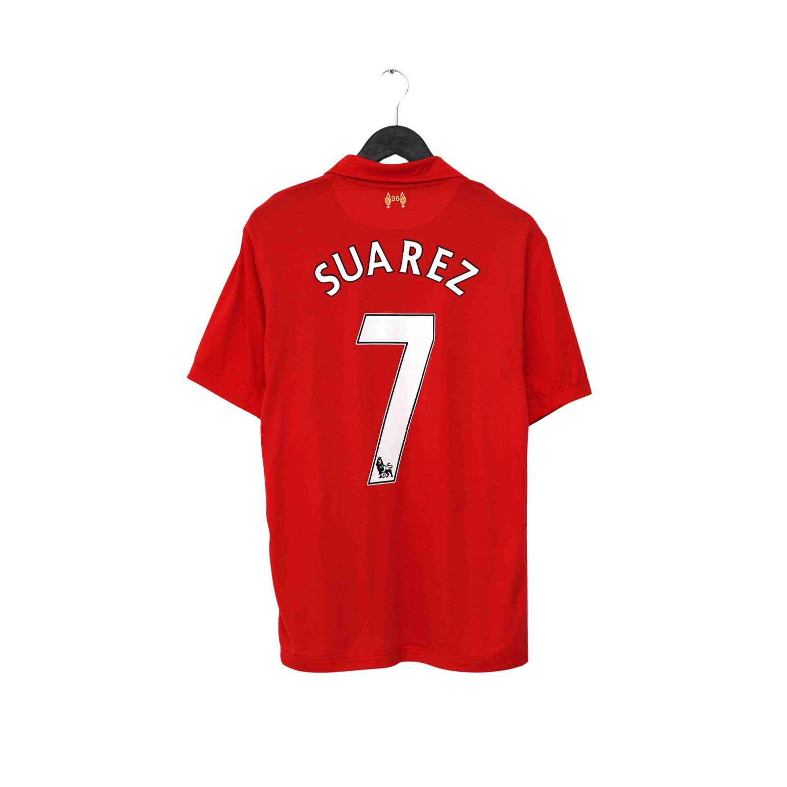 2012/13 Suarez #7 Liverpool Vintage Warrior Home Football Shirt (L)