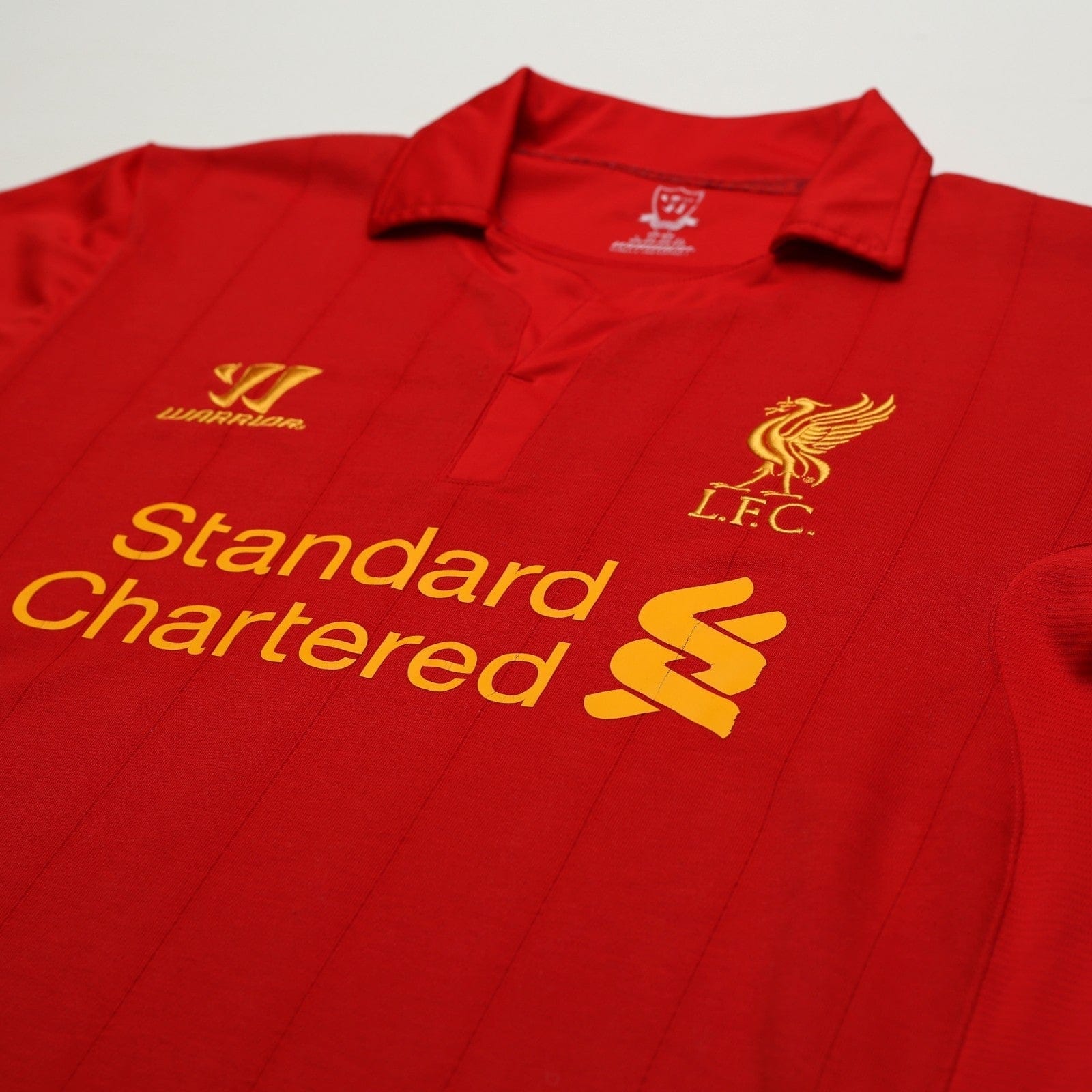 2012/13 Suarez #7 Liverpool Vintage Warrior Home Football Shirt (L)