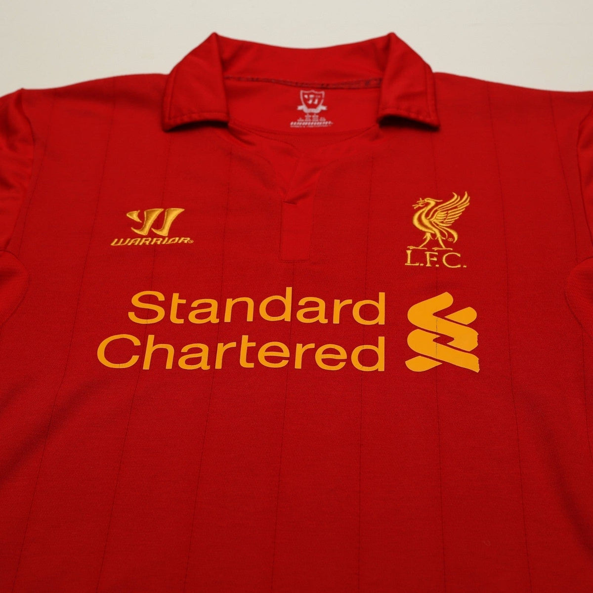 2012/13 Suarez #7 Liverpool Vintage Warrior Home Football Shirt (L)