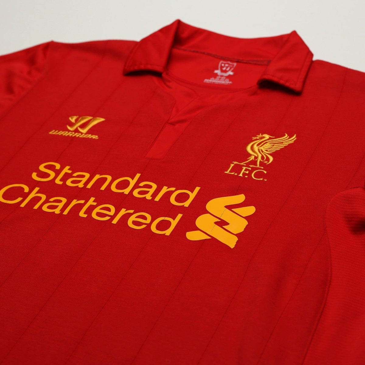 2012/13 Suarez #7 Liverpool Vintage Warrior Home Football Shirt (L)