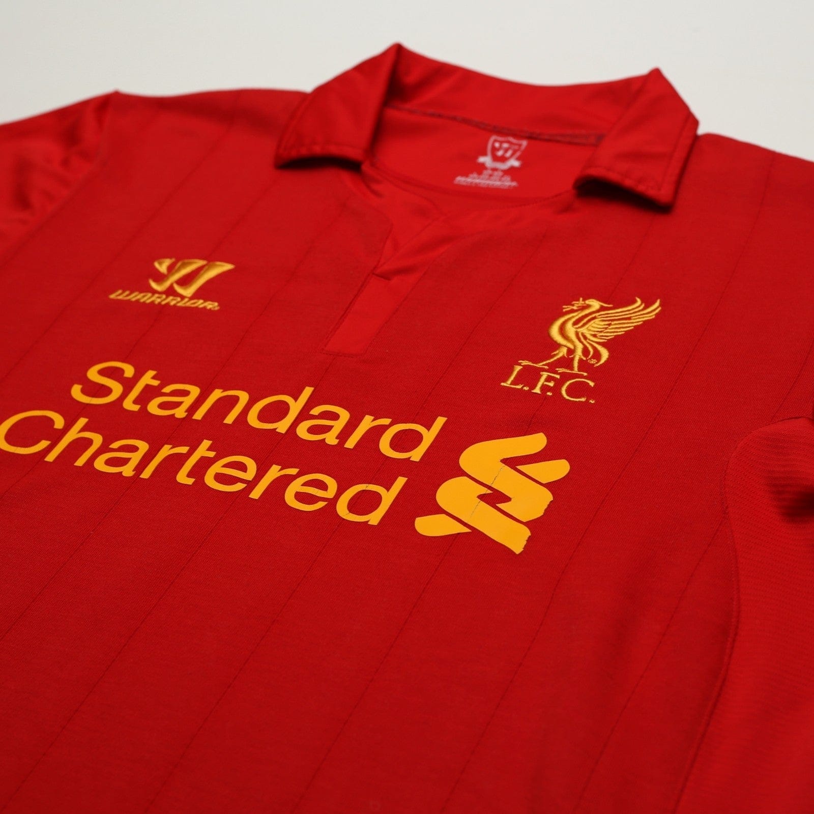 2012/13 Suarez #7 Liverpool Vintage Warrior Home Football Shirt (L)