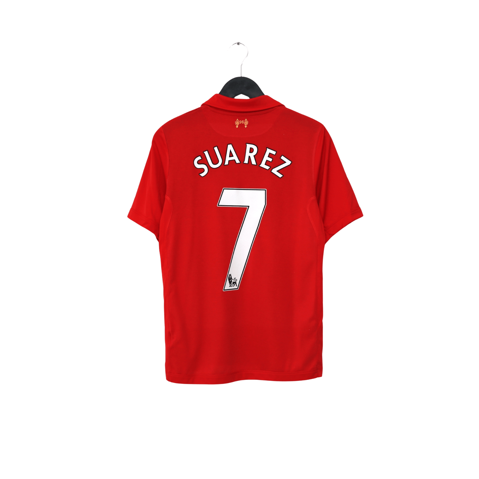 2012/13 Suarez #7 Liverpool Vintage Warrior Home Football Shirt (S)