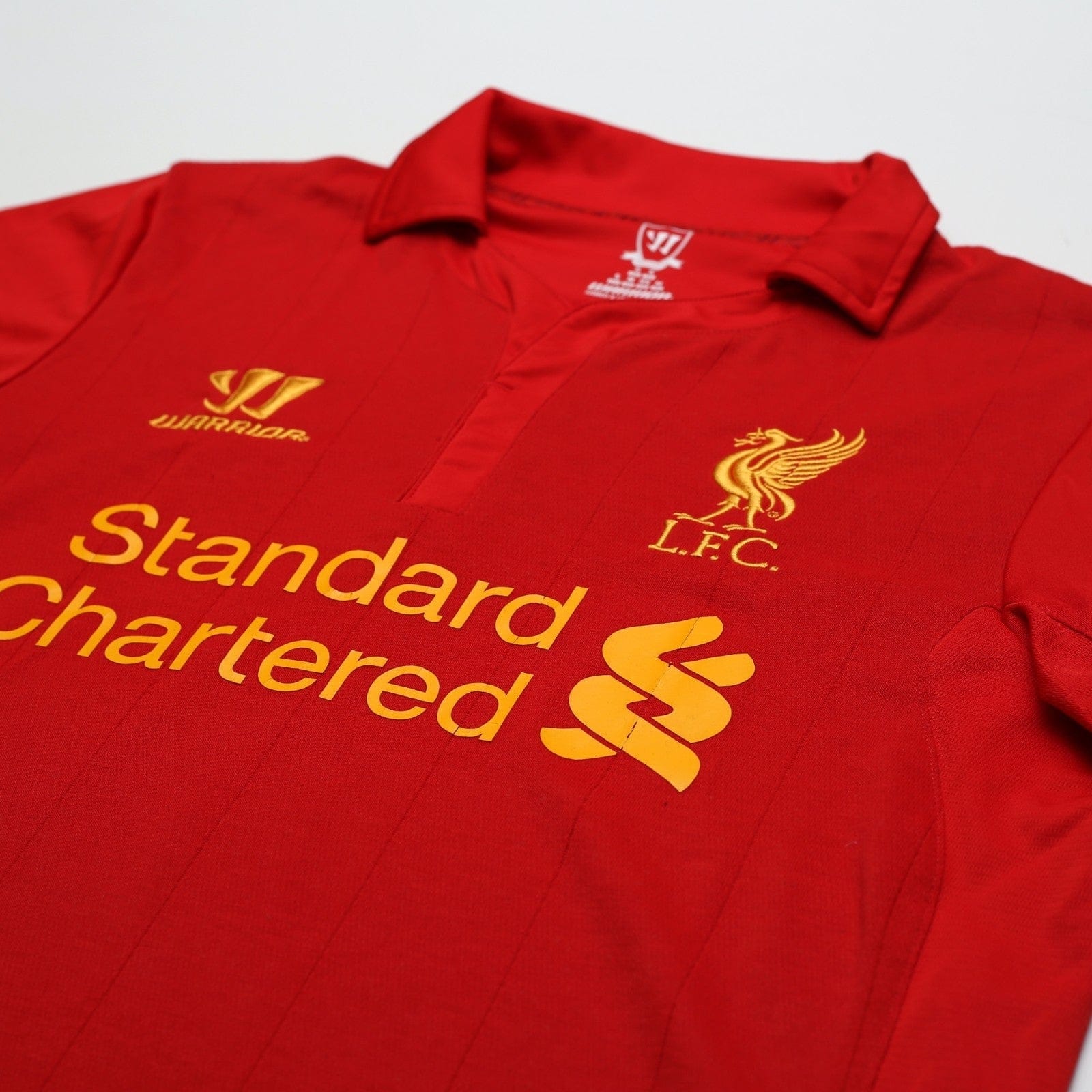 2012/13 Suarez #7 Liverpool Vintage Warrior Home Football Shirt (S)