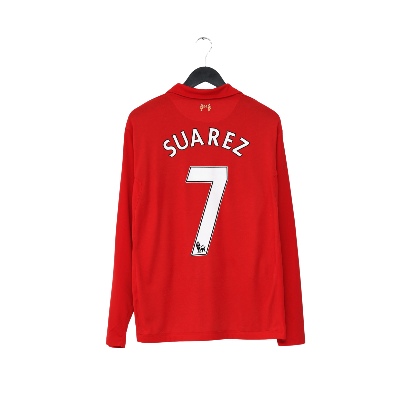 2012/13 Suarez #7 Liverpool Vintage Warrior L/S Home Football Shirt (L)