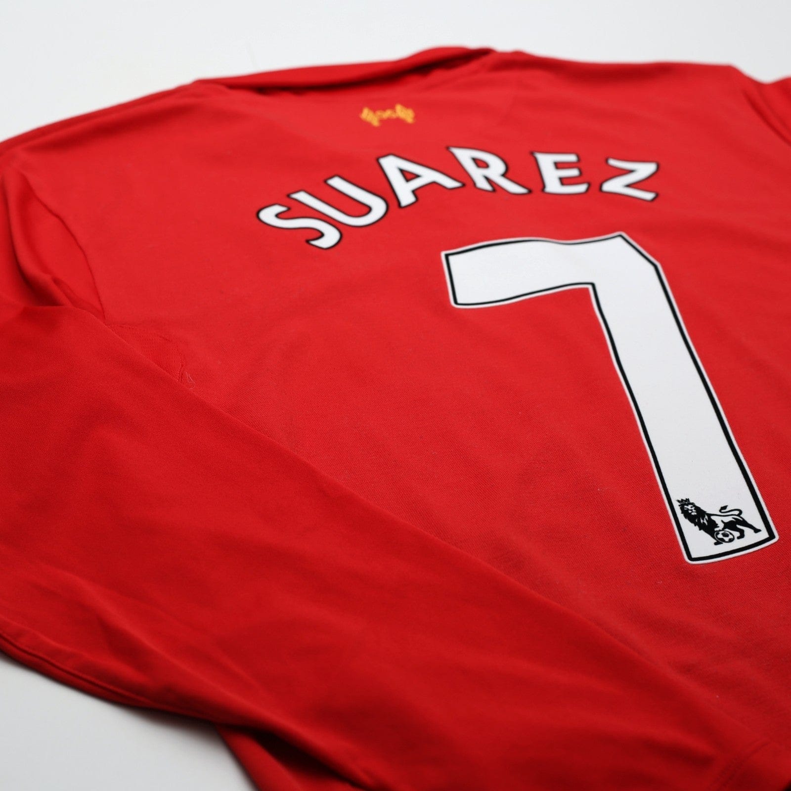 2012/13 Suarez #7 Liverpool Vintage Warrior L/S Home Football Shirt (L)