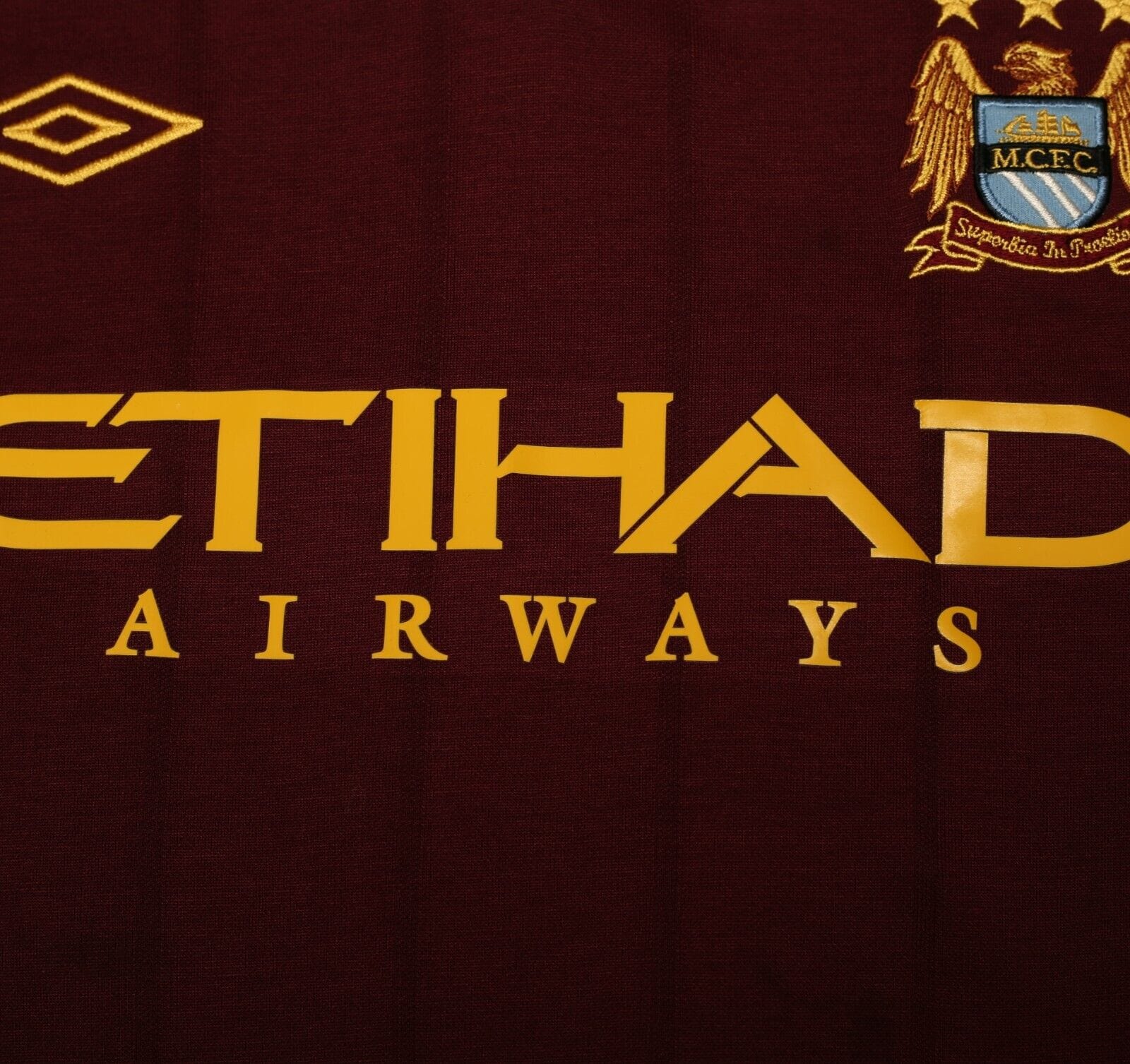 2012/13 TEVEZ #32 Manchester City Vintage Umbro Away Football Shirt (M)