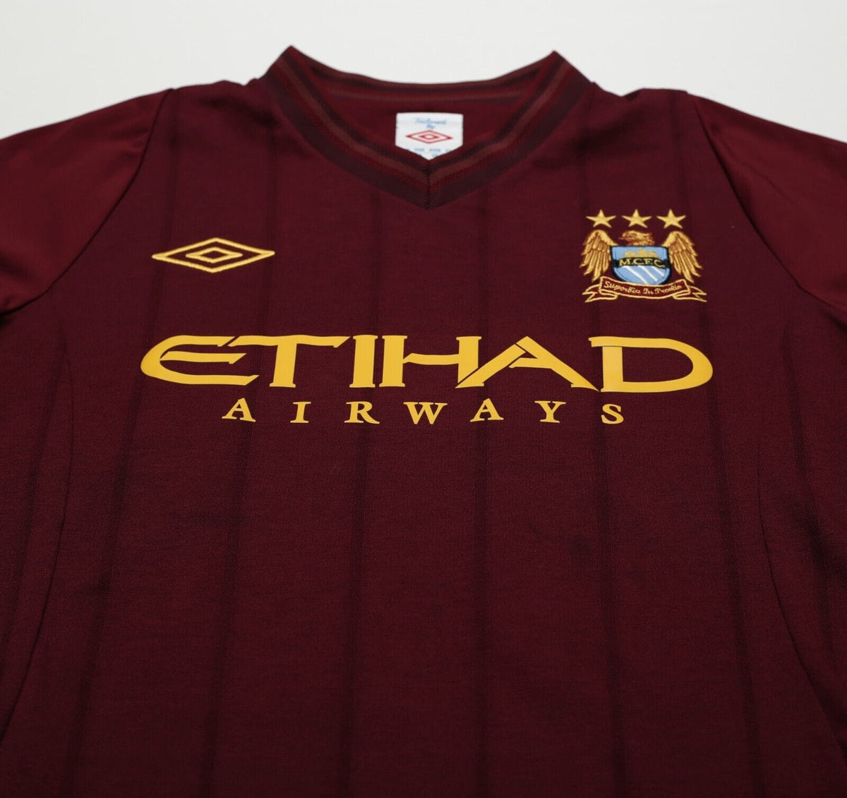 2012/13 TEVEZ #32 Manchester City Vintage Umbro Away Football Shirt (M)