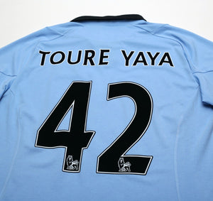 2012/13 TOURE YAYA #42 Manchester City Vintage Umbro Home Football Shirt (XL) 44