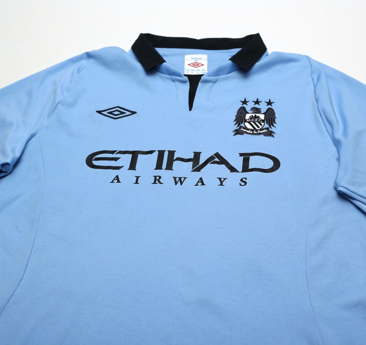 2012/13 TOURE YAYA #42 Manchester City Vintage Umbro Home Football Shirt (XL) 44