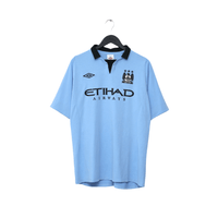 2012/13 TOURE YAYA #42 Manchester City Vintage Umbro Home Football Shirt (XL) 44