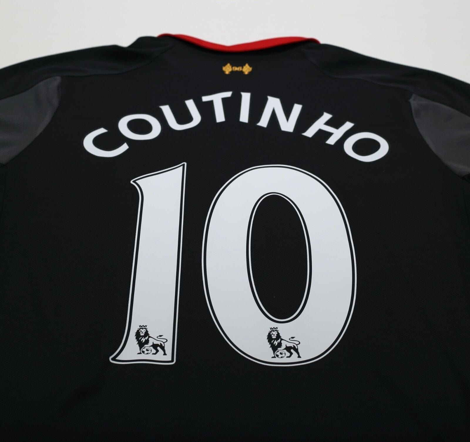 2013/14 COUTINHO #10 Liverpool Vintage Warrior Away Football Shirt (M)