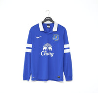 2013/14 EVERTON Vintage NIKE Long Sleeve Home Football Shirt Jersey (M)