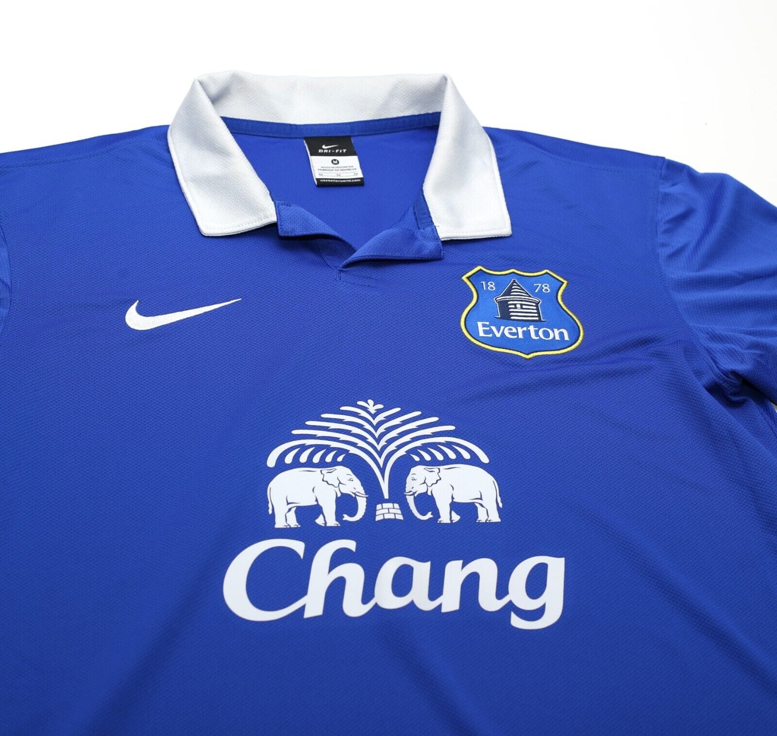 2013/14 EVERTON Vintage NIKE Long Sleeve Home Football Shirt Jersey (M)