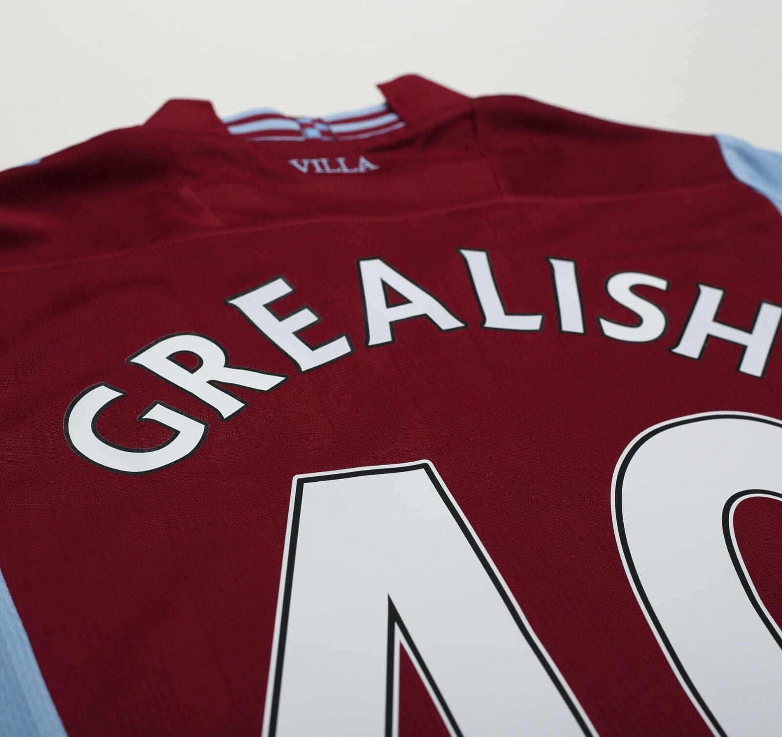 2013/14 GREALISH #40 Aston Villa Vintage Macron Home Football Shirt (M)